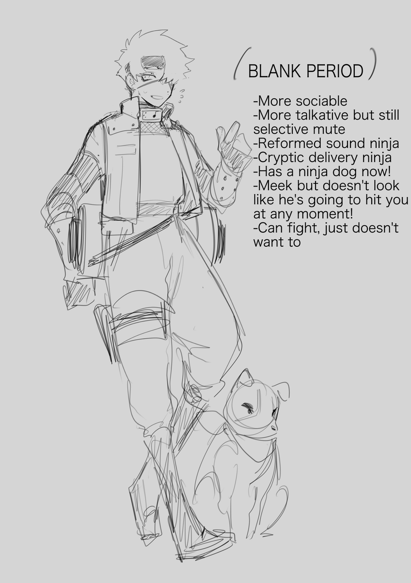 I really did draw Cameron in Naruto AU fr fr, it's just sketches but I let me inner naruto kid take over