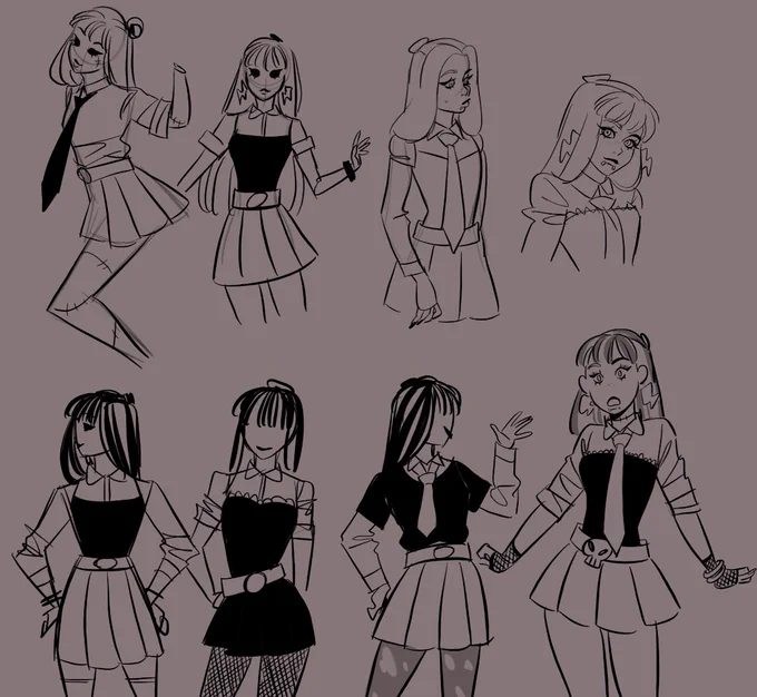 concept stuff for a frankie stein redesign. i feel like i got a good idea goin but if anybody has ideas for what could look better thatd be great 