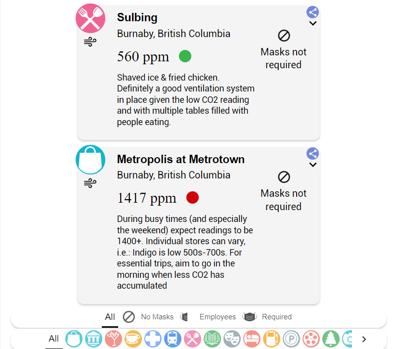 wanderingkayli's tweet photo. In case you haven't heard, @theRavenApp by @KashPrime has launched! Been trying my best to log locations in and around Metro Vancouver. Be sure to check it out and contribute some #covidCO2 readings  wherever you are around the world 🗺️#BCCO2
https://t.co/r1oYDdmPjr https://t.co/COzBAPZ0sJ