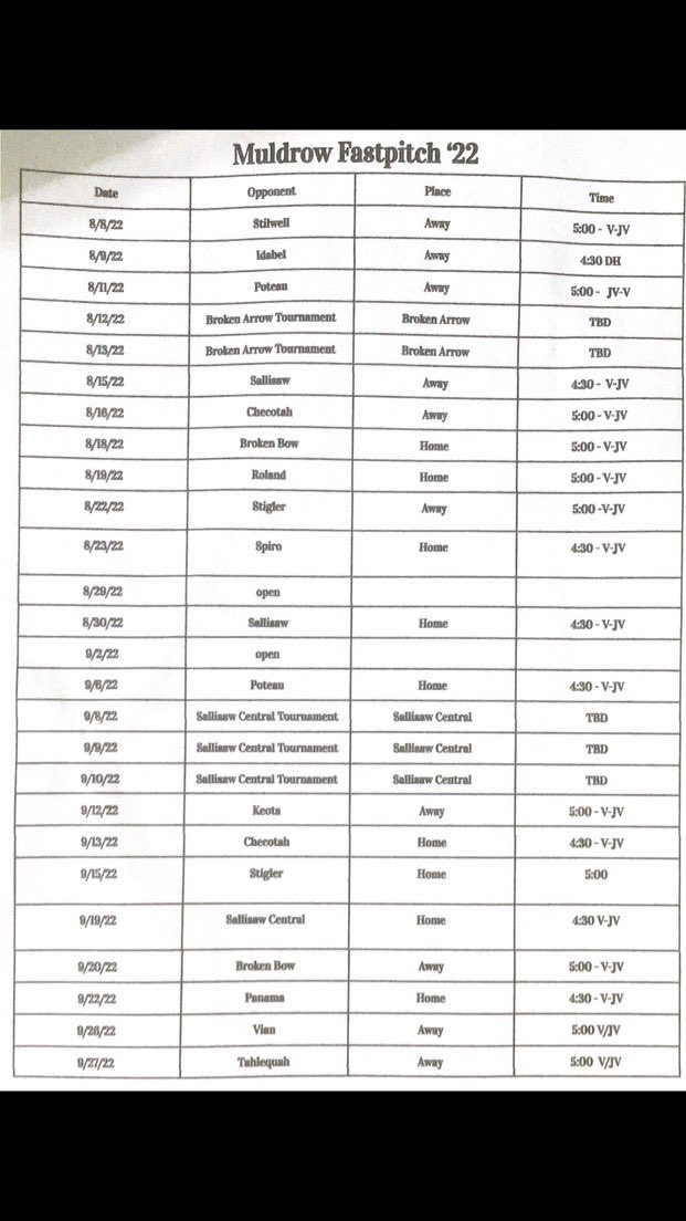 it_maybe_KD's tweet photo. 2022 softball schedule https://t.co/wx66wbXdnK