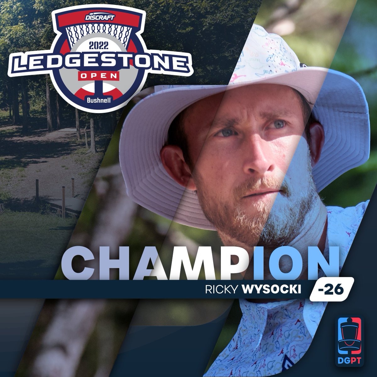 DiscGolfProTour's tweet photo. .@sockibomb13 three-peats at the #LedgestoneOpen for his third win of 2022 ๐๐๐ https://t.co/2TuxNyPDSA