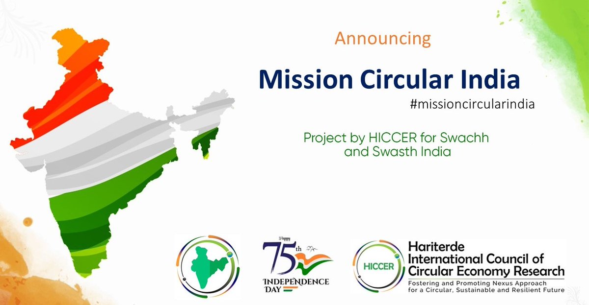 HICCER and team of researchers are "on a mission to fast track circular economy in India". 

Checkout and follow the page: linkedin.com/showcase/missi…

#circularindiamission #hiccer #circulareconomy #india #missioncircularindia  #hariterdeinternationalcouncilofcirculareconomyresearch