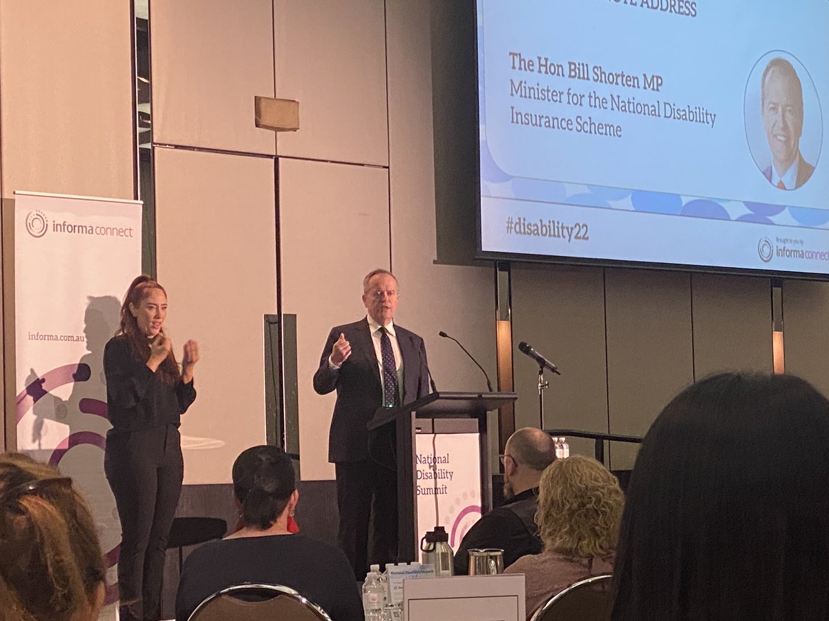 ResearchC4I's tweet photo. #disability22 Hon Bill Shorten says the #NDIS needs to do better! https://t.co/kR4Kx55EKf