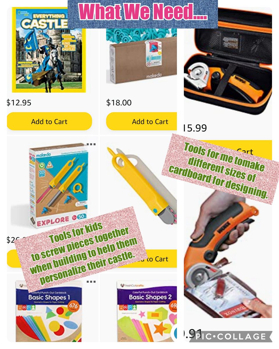 🚨Fun #STEMeducation🚨
❤️Last year each #kindergarten STEM class studied and made castles. They loved it!
🛠️They need more tools for designing.
💗Please support my #engineers by #clearthelist <a href="/Makedo/">Makedo</a> <a href="/TMobile/">T-Mobile</a> #JohnClearMyList <a href="/JohnLegere/">John Legere</a> <a href="/amazon/">Amazon</a> #STEM: amazon.com/hz/wishlist/ls…