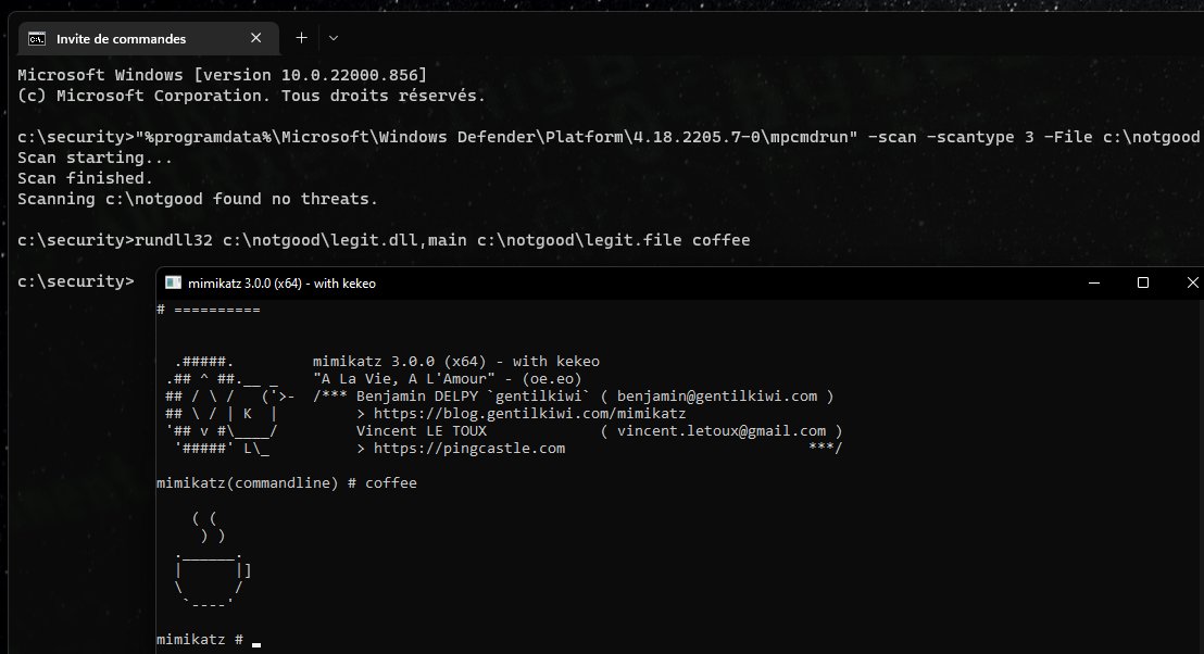 gentilkiwi's tweet photo. Not only Windows Defender related, but always pleasure to see same bypass working after few years https://t.co/sMVslVOycd