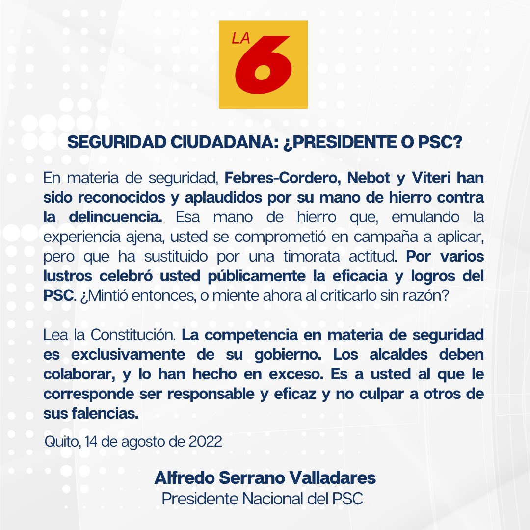 La6 y Aliados 🇪🇨 | Partido Social Cristiano tweet media
