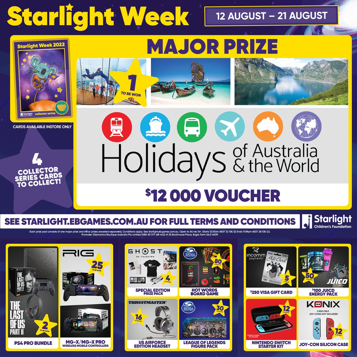 ZingPopCulture's tweet photo. #StarlightWeek is HERE! Every $5 you donate instore could get you an entry into our HUGE Koala Prize Pool! 💜⭐

Give the gift of happy: https://t.co/jLpCUF7Kfe

Collector cards only available for instore donations. T&amp;C's: https://t.co/xQxqf6nyDn https://t.co/4fsXTM4pCS