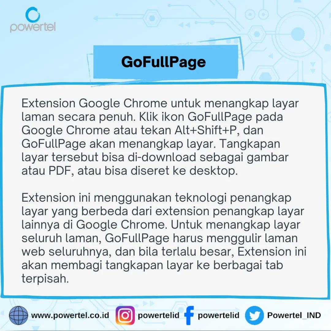 Powertel_IND's tweet photo. Rekomendasi Extension Google Chrome supaya kamu makin produktif.

#infointernet #seputarinternet #googlechrome #chromeextension #googlechromeextension #googlechrometips #googlechromebrowser #browser #browseraddons #tipsproduktif #tipsproduktifitas #chromewebstore #powertelid https://t.co/5NoWai72Y3