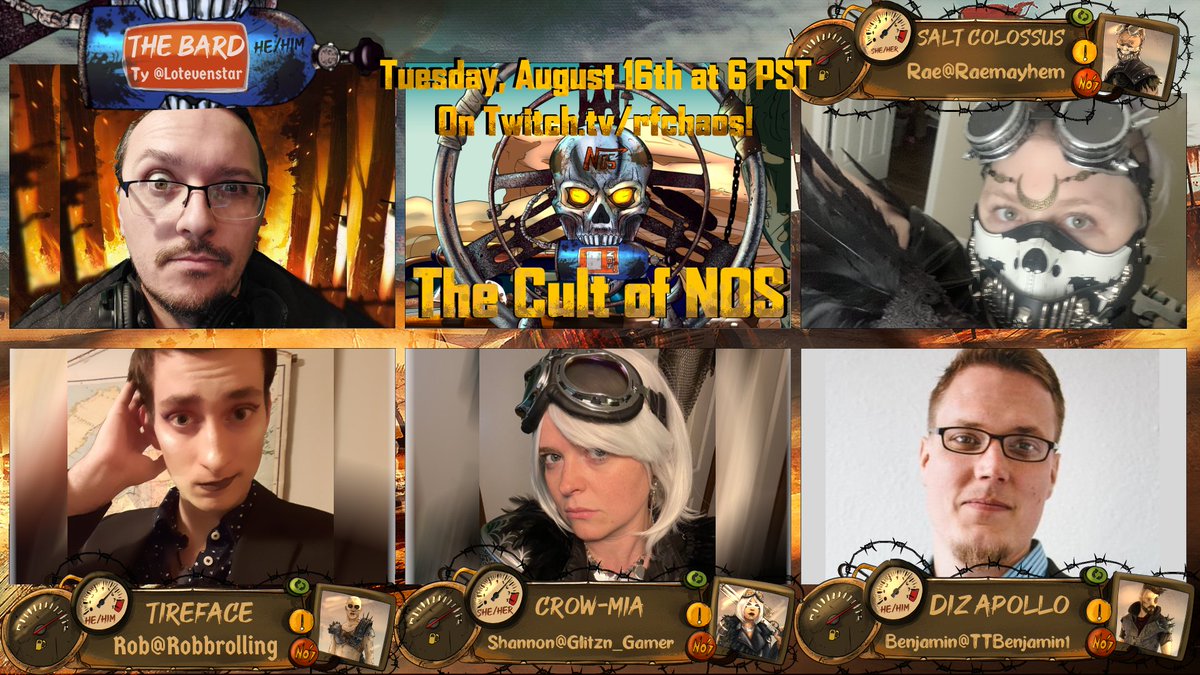 Only two days away! The Cult of NOS with <a href="/RaeMayhem/">Rae Mayhem</a> <a href="/Glitzn_gamer/">🌈🎙🦄 Glitz 🏳️‍🌈🏳️‍⚧️ 🏴‍☠️💋</a> <a href="/RobBRolling/">RobBRolling</a> and <a href="/TTBenjamin1/">TTBenjamin</a>! It's bound to get explosive and dangerous.