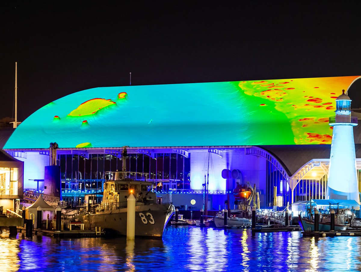 seamuseum_'s tweet photo. Who's ready for Science Week at the museum?! Get into interactive events, see Seabin in action & check out the seascape rooftop projection after dark, created by the CSIRO. Find out our on-site and online activations: https://t.co/zroRmllM7Y
#scienceweek #seamuseum #csrio #seabin https://t.co/Dha1xa50wO