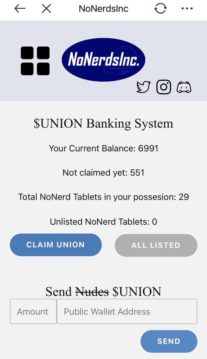 Claim your $Union  @nonerdsunion #vet #vechain #UFCSanDiego #claim #nonerdsinc invest in #union