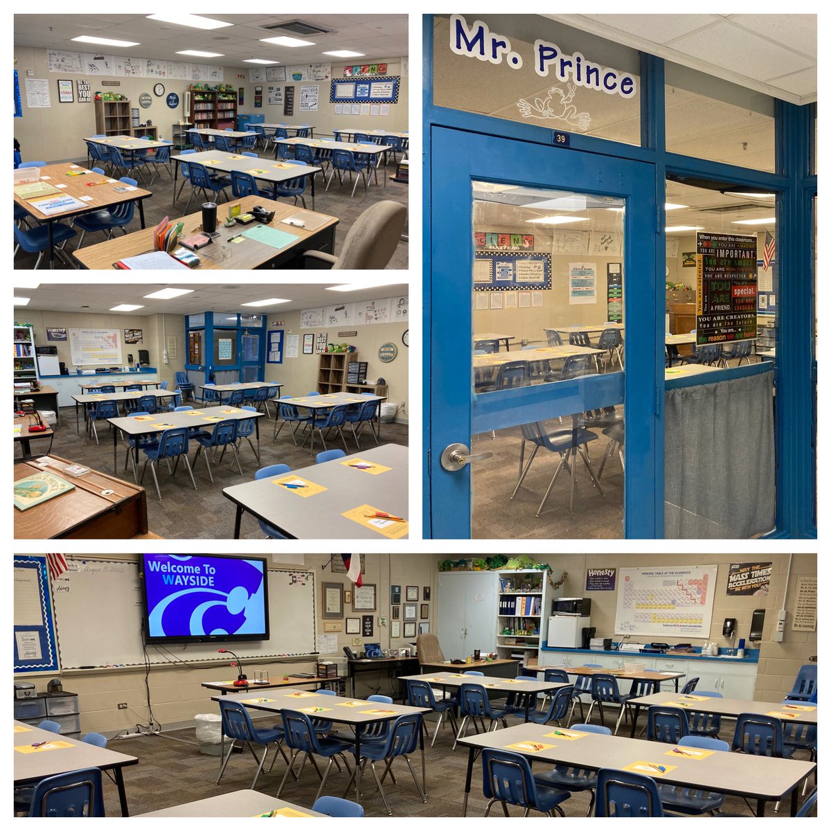 princedavid6th's tweet photo. My classroom is laid out and prepared to welcome a new batch of kids, &amp; my heart is ready to connect with my new kids. Prayers have been lifted for these new kids and for those who have moved on but still have a special place in my heart. #year43 @wayside https://t.co/9LzxgarHoj