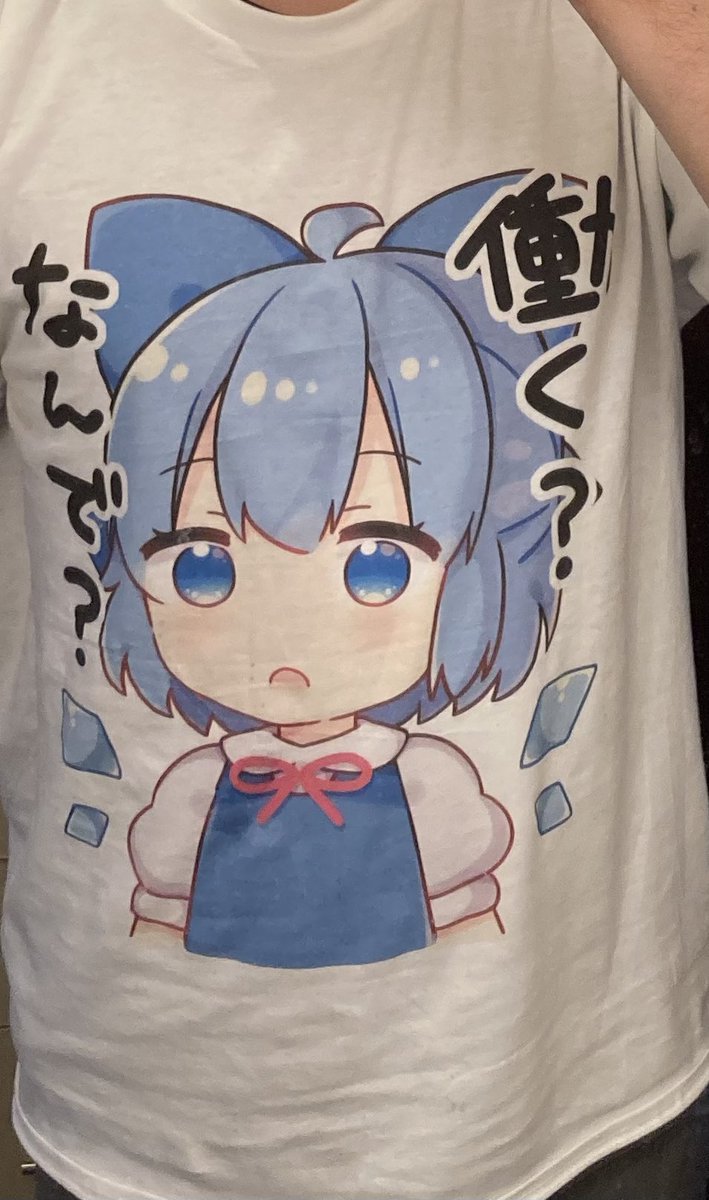 チルノ(東方Project) 「coaさんのTシャツめちゃ欲しかったからゲット