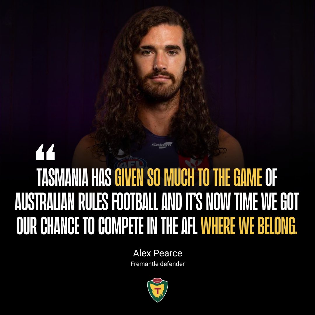 Believe Tasmanian (@believetasmania) on Twitter photo One of the #AFL’s best key defenders, Ulverstone’s <a href="/alex_pearce25/">Alex Pearce</a>, says it’s time for #Tasmania to take its rightful place.
believetasmanian.com.au One of the #AFL’s best key defenders, Ulverstone’s <a href="/alex_pearce25/">Alex Pearce</a>, says it’s time for #Tasmania to take its rightful place.
believetasmanian.com.au