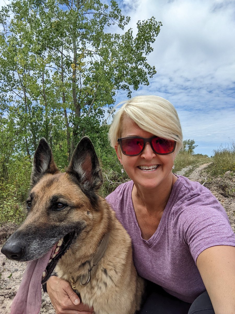 ThrivewithMilka's tweet photo. Sunday Funday! Sporty and I at the Welland canal bank & canal trail.
A good day is a day without colitis symptoms and a hike without worry🙌💜
#IBD #NourishedLife #5BASICS #movethatbody #outdoors #exercise #health #wellnessjourney #colitis #ulcerativecolitis #gutsy https://t.co/T0knuSb0yM