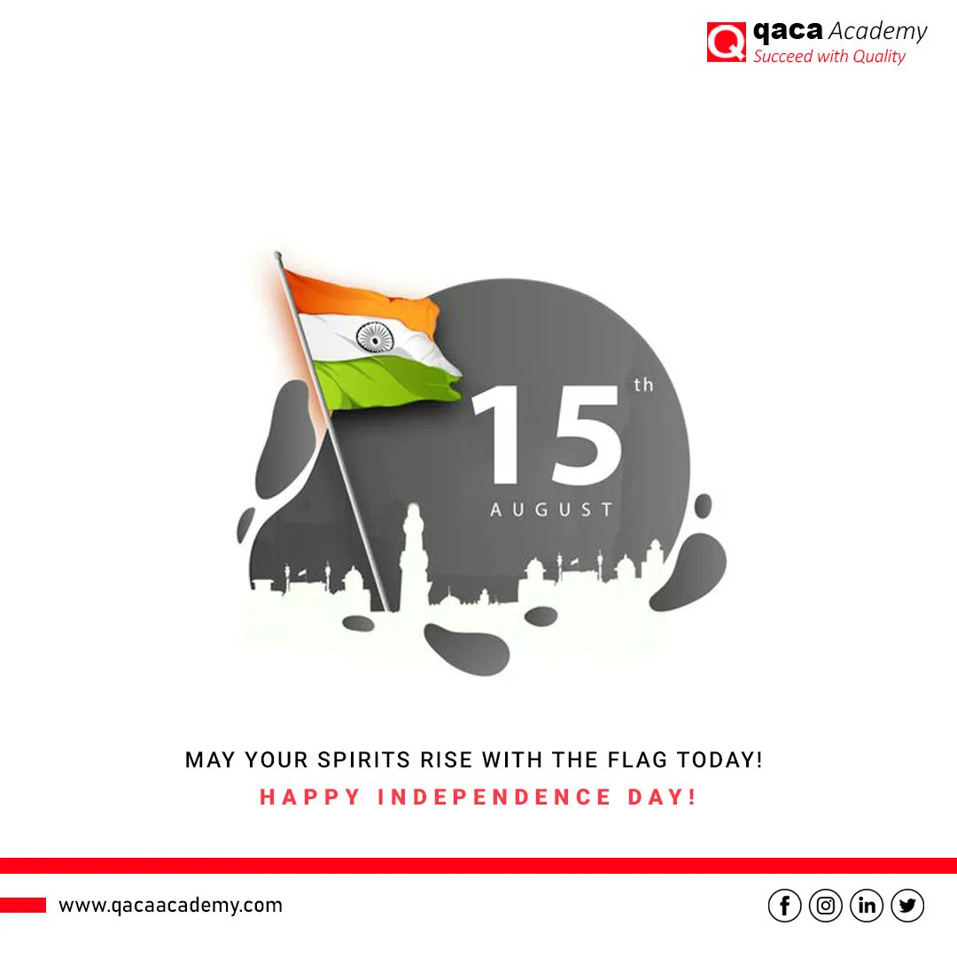 AcademyQaca's tweet photo. 𝗛𝗮𝗽𝗽𝘆 𝗜𝗻𝗱𝗲𝗽𝗲𝗻𝗱𝗲𝗻𝗰𝗲 𝗗𝗮𝘆
May your spirits rise with the flag today! 
.
.
.
#qaca #qacaacademy #qualityaustriacentralasia
#independenceday #india https://t.co/cMOyXfBssd