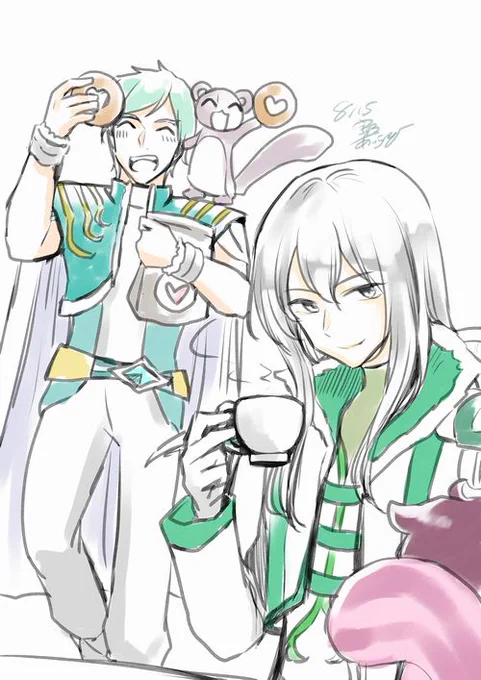 仕事しながらフレッシュプリキュア久しぶりに流してたら描きたくなったので落書き西南+αめっちゃ好きでリアタイ含めて多分4,5周くらいしてるんだけど西が可愛すぎて毎回同じとこで笑う 
