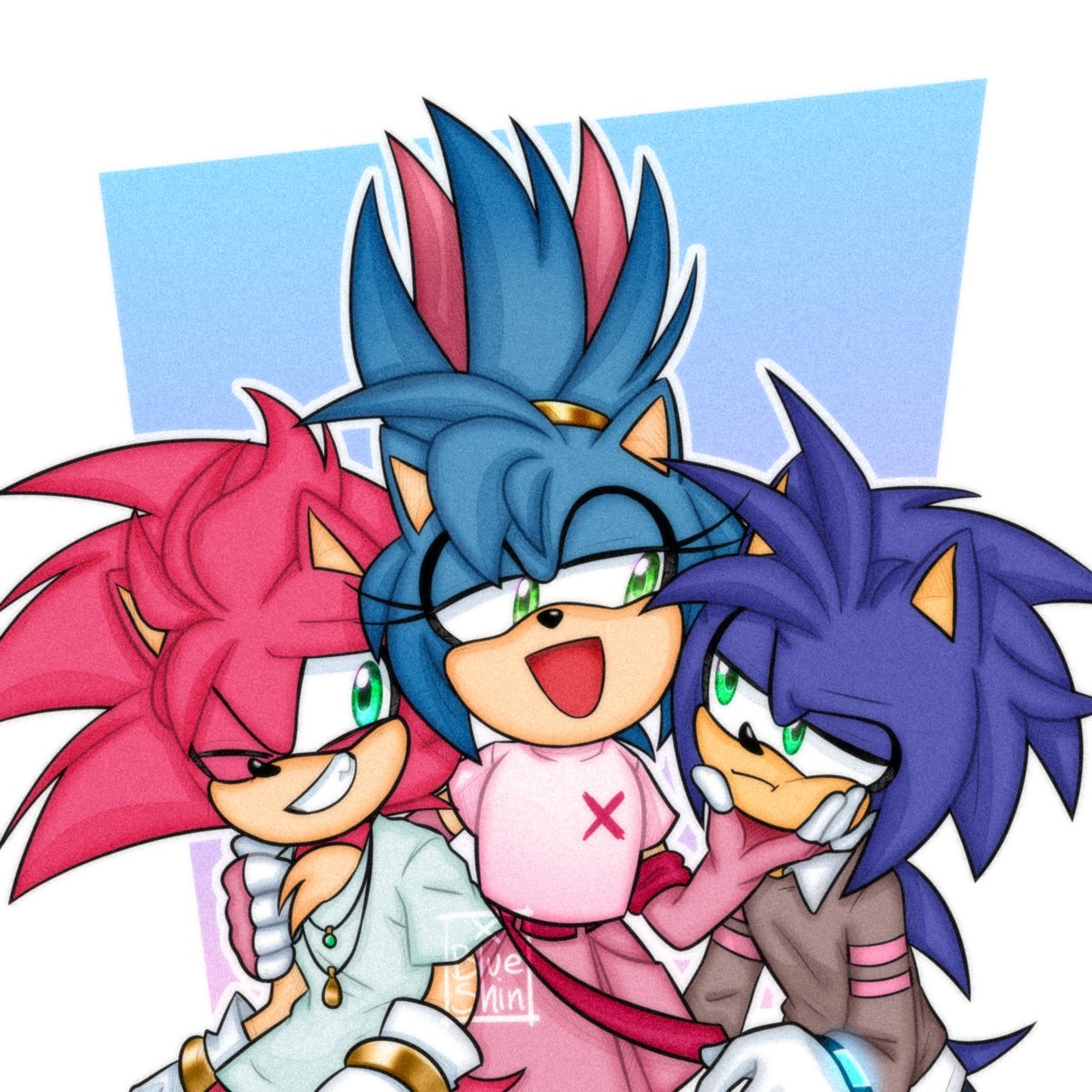 The Next Generation — I wanted to draw my sonamy fanchilds with