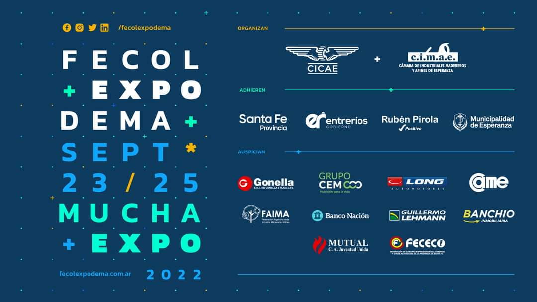 FECOLEXPODEMA's tweet photo. ➕ Participación 

Agradecemos a organizadores, adherentes y auspiciantes que estarán presentes. 

El apoyo institucional hacen de #Fecol + #Expodema Mucho Más #Expo 

#Adherentes
#Auspiciantes https://t.co/5FRutOJKzT