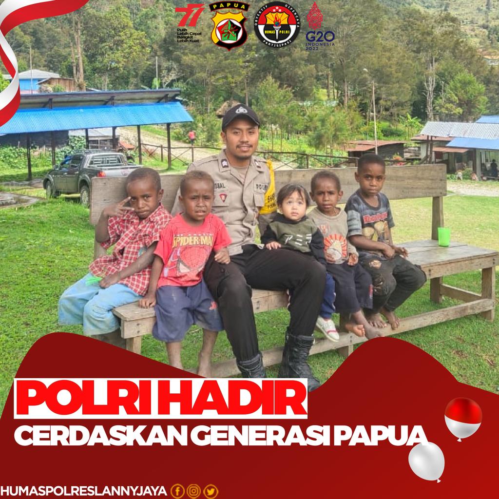 Polri Hadir Cerdaskan Generasi Papua
.
.
#divisihumaspolri 
#humaspoldapapua 
#poldapapua 
#polreslannyjaya 
#polriuntuknegri