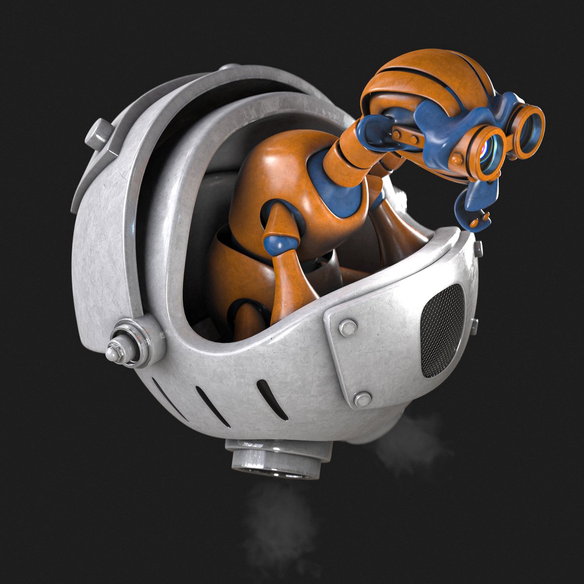 Androide Suzanne 
Este modelo fue una práctica de fin de semana y fue hecho todo en blender.
#b3d #suzanne #Blender3d #blender #blendercommunity #blendercommunity