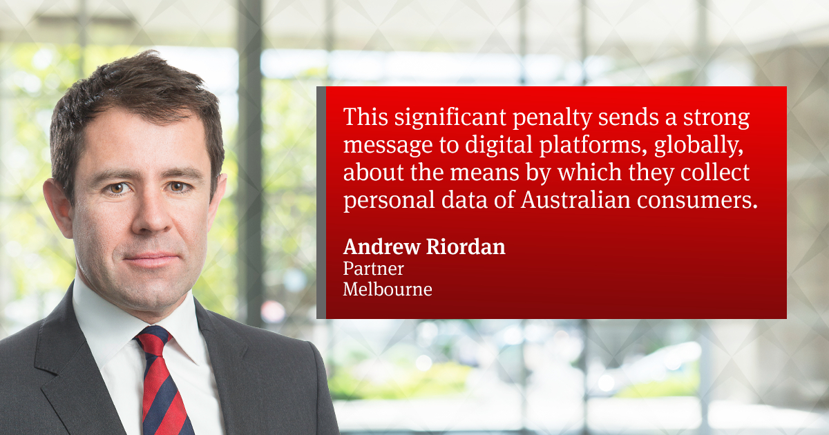 NLawGlobal's tweet photo. We are pleased to have assisted the Australian Competition &amp; Consumer Commission in obtaining orders, including a pecuniary penalty of AU$60 million, against Google in relation to its collection of Australian consumers’ personal location data. https://t.co/tqH4GcSwWE https://t.co/M33fHm3PKx