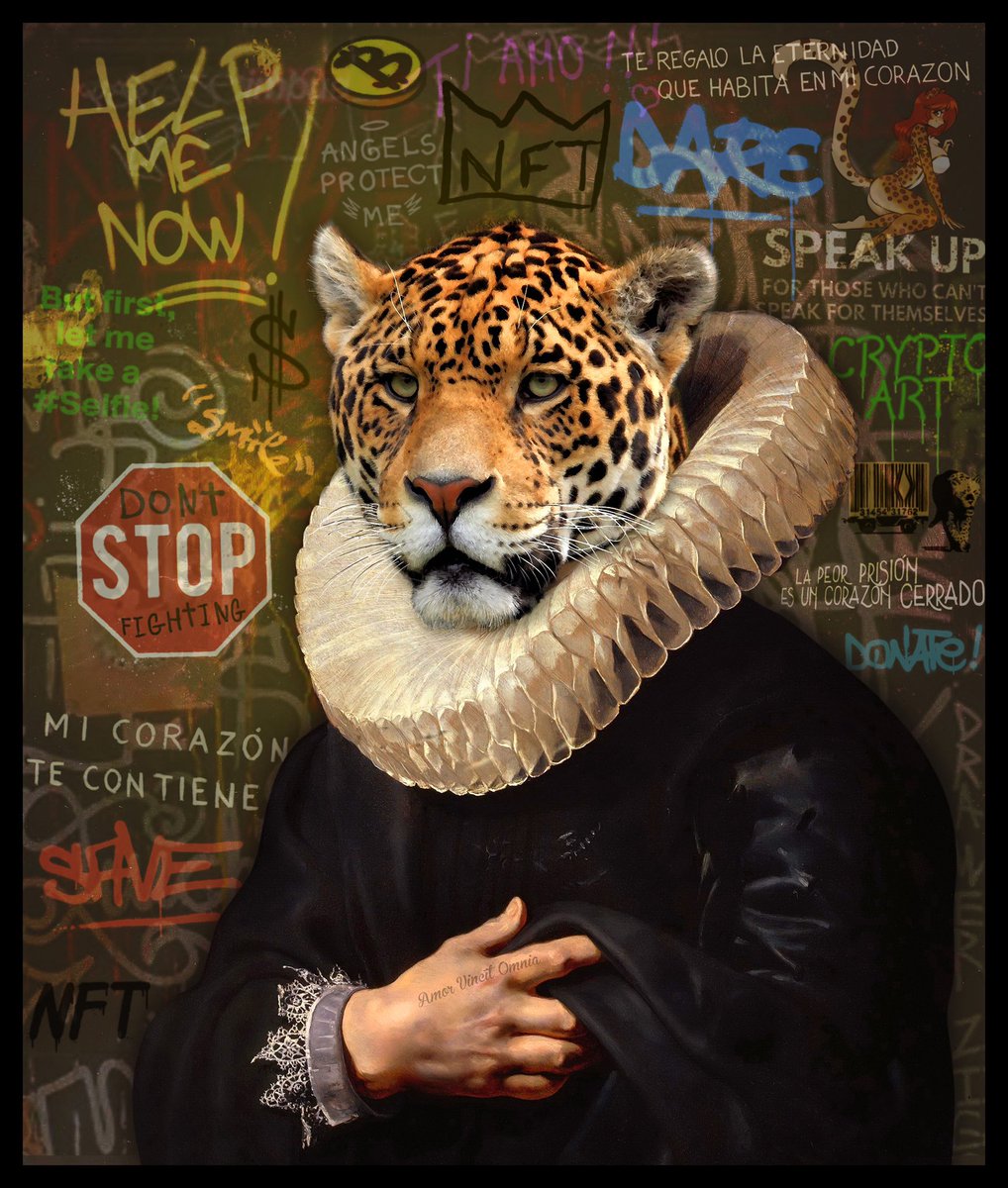 #JaguarFriendsFineArts <a href="/BattagliniMarco/">Marco Battaglini</a> 
 In this specific work, Battaglini gives the jaguar the leading role, like the old painting that portrayed important characters…