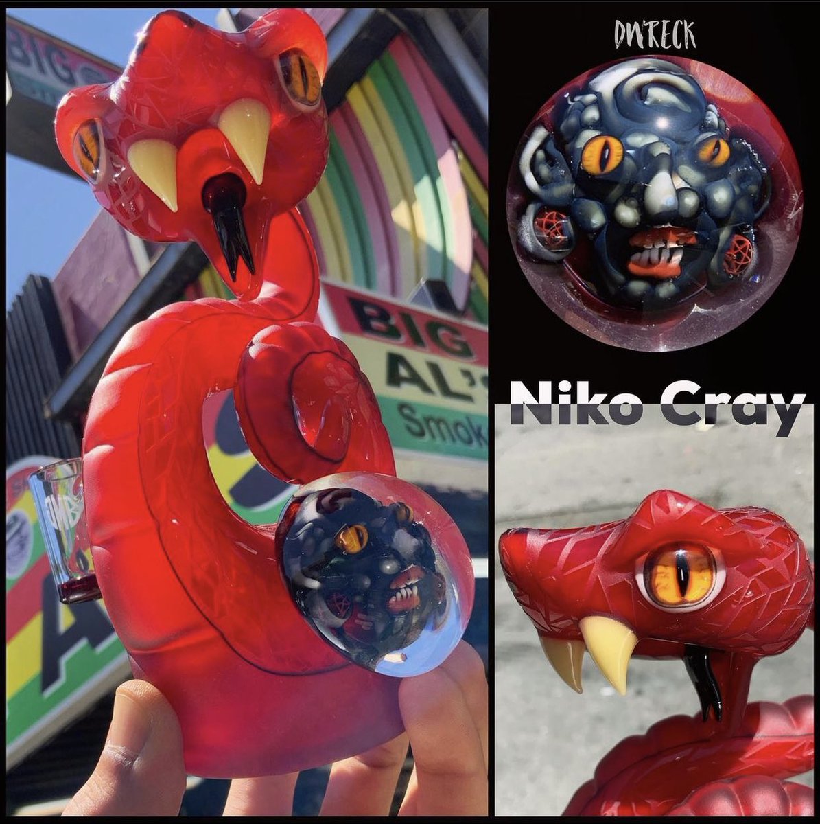 BigAlSmokeshop's tweet photo. Snakes In The Streets @nikocray @dwreckglass @blackmarketglass ππβ¨π₯ππ₯π§π
https://t.co/8UOF4Yr6Pd
#nikocray #nikocraysnake #snake #dwreck #dwreckglass #headyglass #glassporn #berkeley #sandblasted #bigalssmokeshop #coldwork https://t.co/s23K1I3xUo