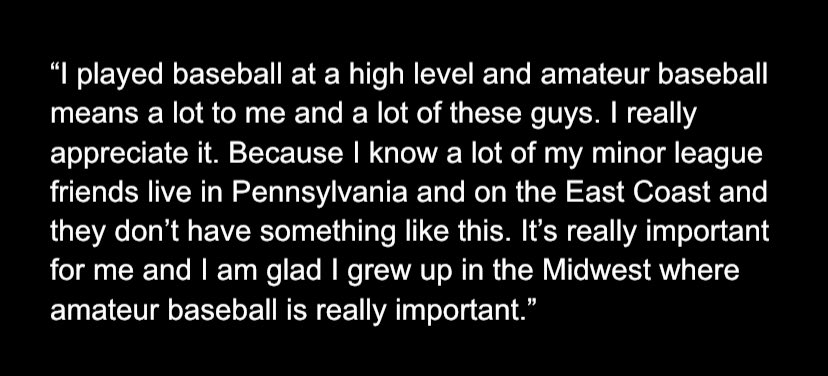 Dell Rapids Mudcats pitcher Dalton Lehnen with a gem of a quote. #SDAmateur