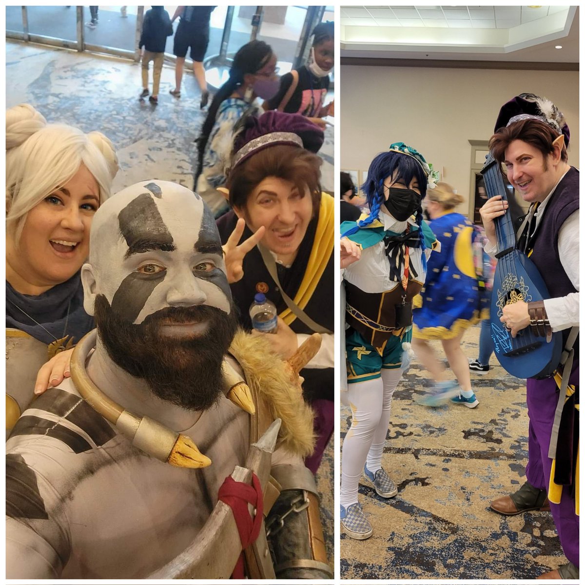 Scanlon living the Bard Life. #scanlonshorthalt #scanlonshorthaltcosplay #piketrickfootcosplay #grogstrongjawcosplay #venticosplay #bardcosplay #critcalrolecosplay #GenshinImpact Grog Strongjaw by <a href="/WillingBlam/">Travis Willingham</a> Scanlon Shorthalt by <a href="/samriegel/">Sam Riegel</a> Pike Trickfoot by <a href="/TheVulcanSalute/">TTC</a>