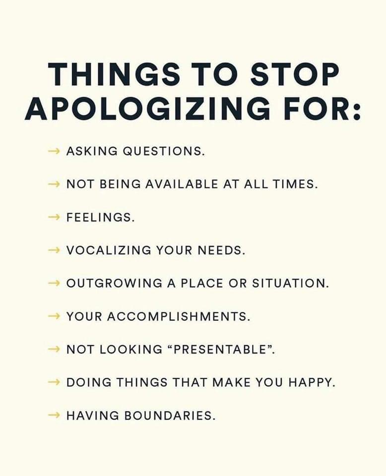 It is really important that we apologize with intention. We should apologize to avoid growth and discomfort. #beauthentic