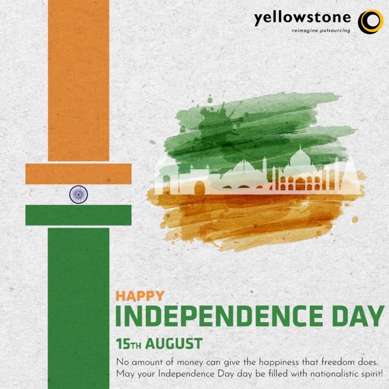 YellowstoneXPs's tweet photo. Happy Independence Day!
#IndependenceDay #Celebrations #FlagHigh #India #JaiHind
#YellowstoneMM #YellowstoneXP #YellowtechXP https://t.co/X071njOpZP