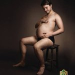 暗い気持ちになった時見てほしい!ただのビール腹をマタニティフォトっぽく撮った写真!