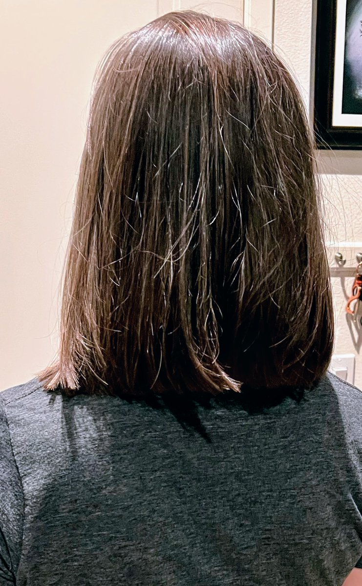 SharonLHeck's tweet photo. My before and after photos of my haircut.  Proud to send my hair to @HairWeShare https://t.co/2xoqnEBimn