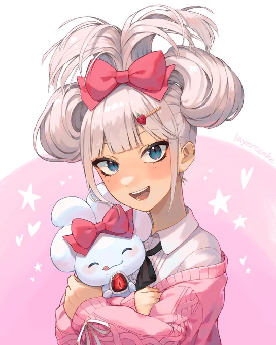 drew reina with the cinnamoroll hairstyle  