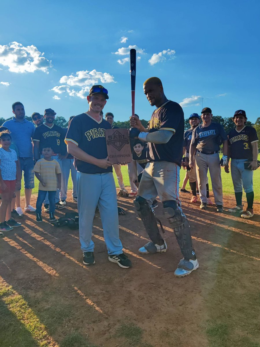 SavannahUSAB's tweet photo. The Pirates Won the 30+ Championship with an 8-5 Win over the Twins. 

Guillermo Lacasse was named MVP. Congrats guys! https://t.co/U8iJQCJlvV