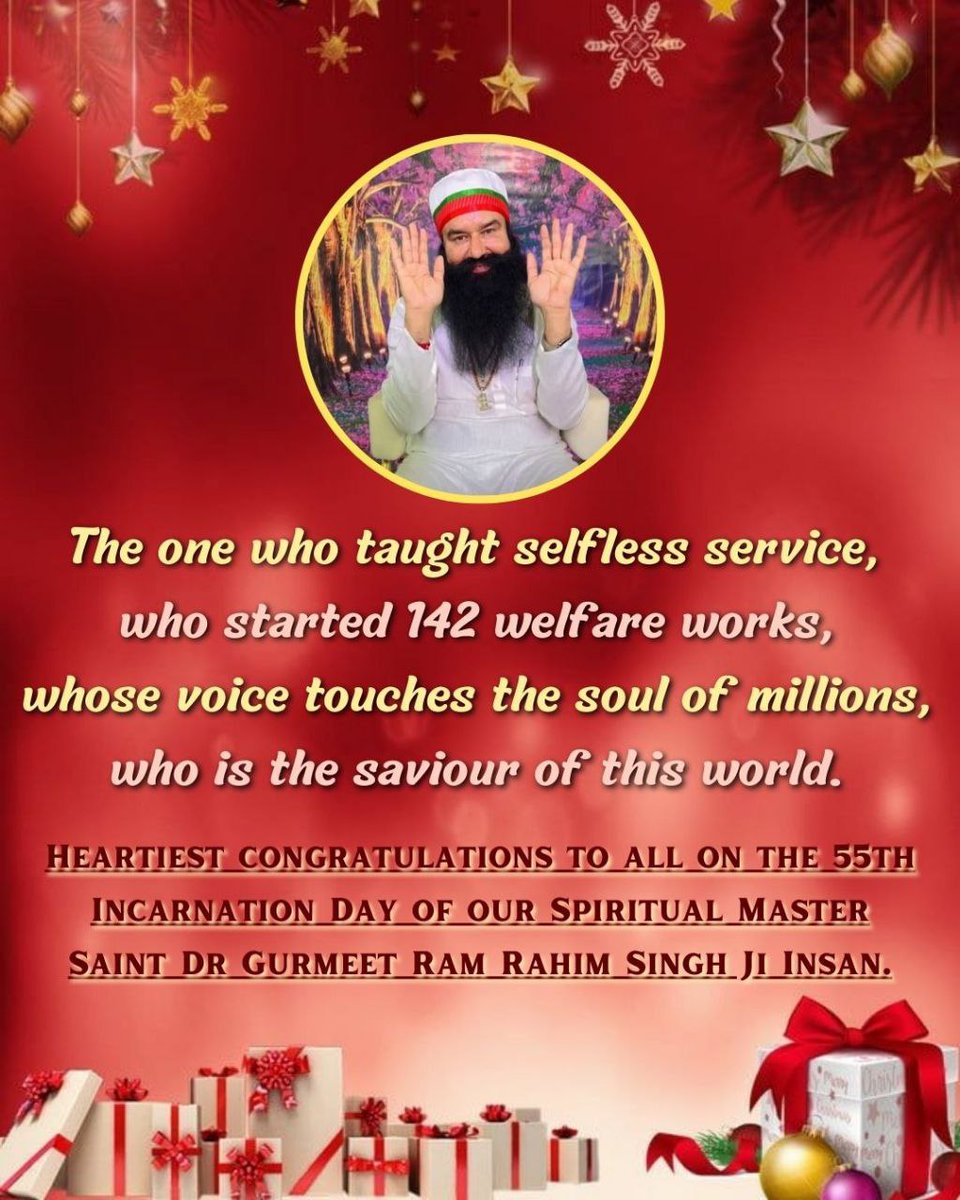meharemeet's tweet photo. Happy birthday Almighty ji (  Saint Gurmeet Ram Rahim Ji    )                                                    ji plz give us blessings for sewa simran and pramarth..

#WishBdayWithWelfare #HappyBirthdayMSG https://t.co/oPzjcjIwci