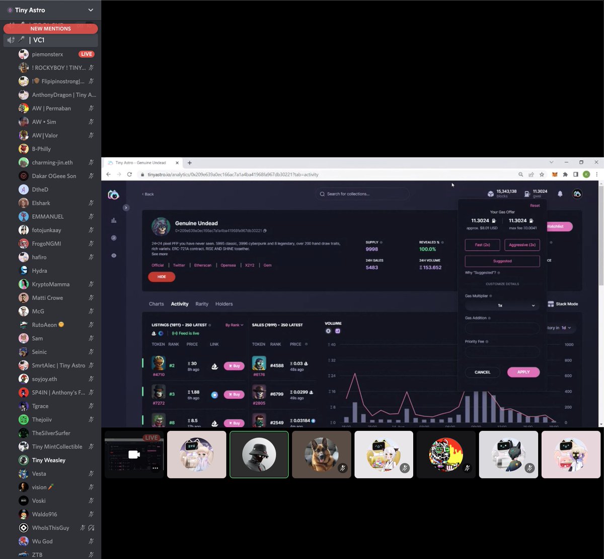 mintcollectible's tweet photo. My co-founder @piemonsterx hosting a tool workshop for #ASTROANALYTICS with the ASTROFAM🥳
Mark my words. @tinyastroNFT will become the Bloomberg for Web3 starting with Astro Analytics just like how Bloomberg started with Bloomberg Terminal🚀 https://t.co/QyK4erU3Zc