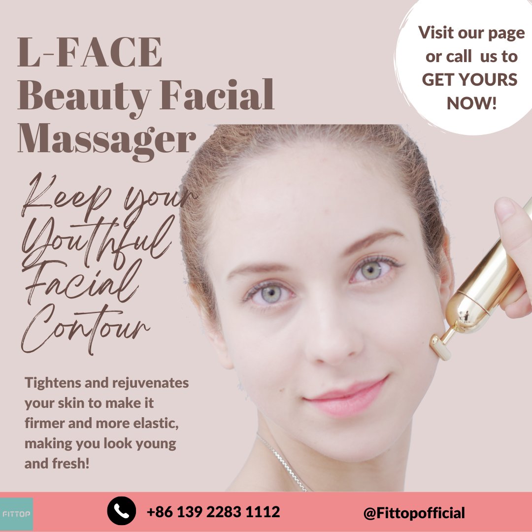 Fittopofficial_'s tweet photo. Relieves facial fatigue and gives your face a radiant and beautiful glow. A powerful facial massager for improving facial contour. Use it every day at home or on business trips! #facialmassager #LFace #facialcontour #skincare #facemassage #contour #radiantglow https://t.co/7OMlkYBeBe