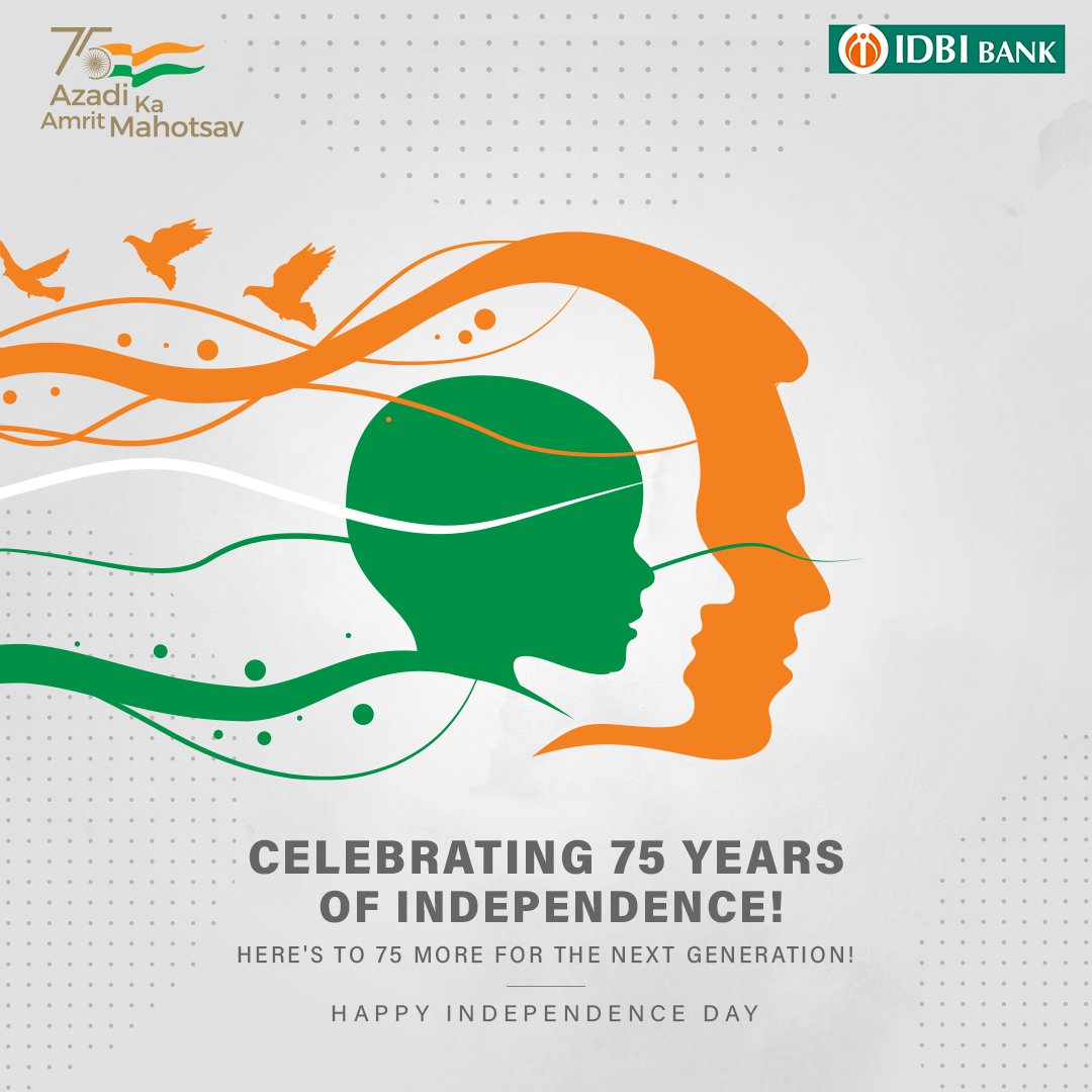 IDBI_Bank's tweet photo. Today we acknowledge the freedoms we inherited from our forefathers. Let us do our part to preserve and protect them, for future generations.  

IDBI Bank wishes all of you a very Happy Independence Day!

#AzadiKaAmritMahotsav #IndependenceDay https://t.co/EqE4ZHeHyE