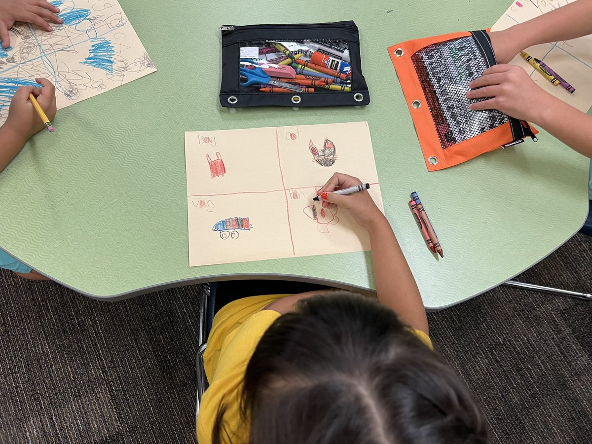 mrsbrianafox's tweet photo. Practicing short vowel “a” with some words and pictures!!!! Rocking and rolling the first week of school! #EGEGlows @HumbleISD_EGE @HumbleISD https://t.co/LtcPHk2Hjw