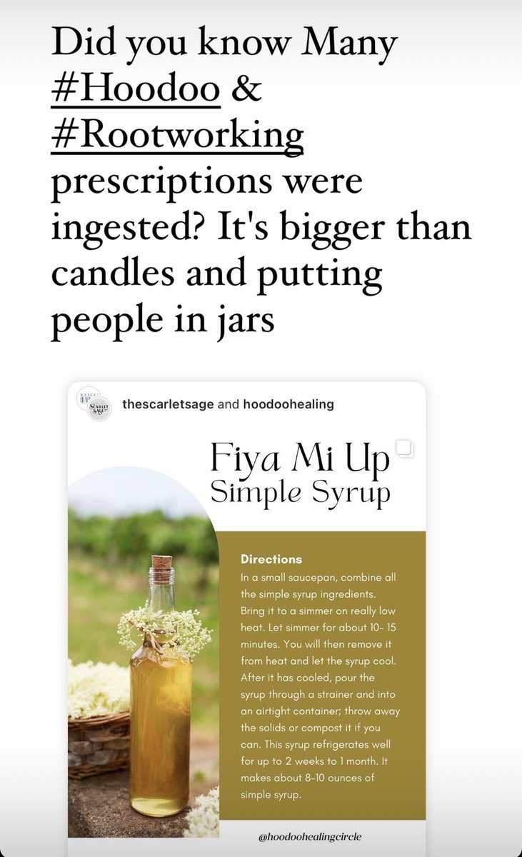 askyayijoyce's tweet photo. Many #Hoodoo healing prescriptions were ingested; that's why they called them prescriptions. Our tradition in #rootwork was and is more significant than putting people in jars and lighting candles. I want to make the ancestors proud and stop the watering down of a sacred art https://t.co/pui2h83nVH