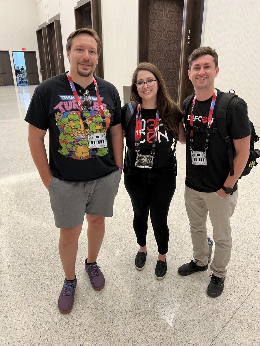 R3Z2600's tweet photo. Congrats to team Spilt Beans (aka Split Beans) for taking home the @defcon black badge for vishing at @sec_defcon competition! This was my favorite #DEFCON30 village, hands down! https://t.co/S9dAyWcFsd