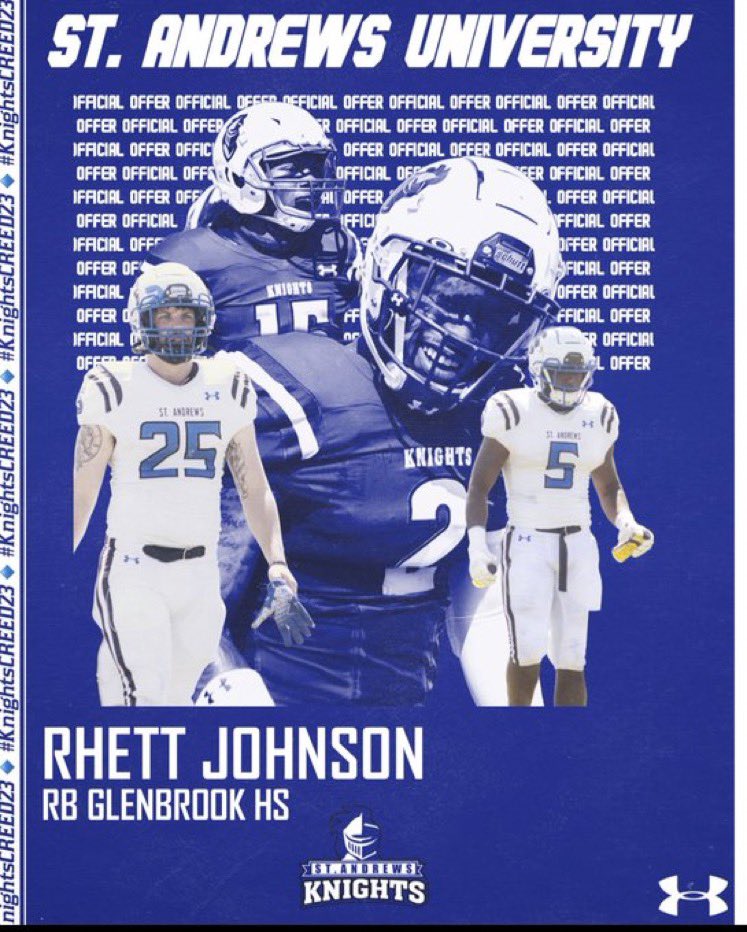 Blessed and honored to receive my first official offer from St. Andrews University! Thank you coach <a href="/kinchen_donald/">Donald Kinchen</a>