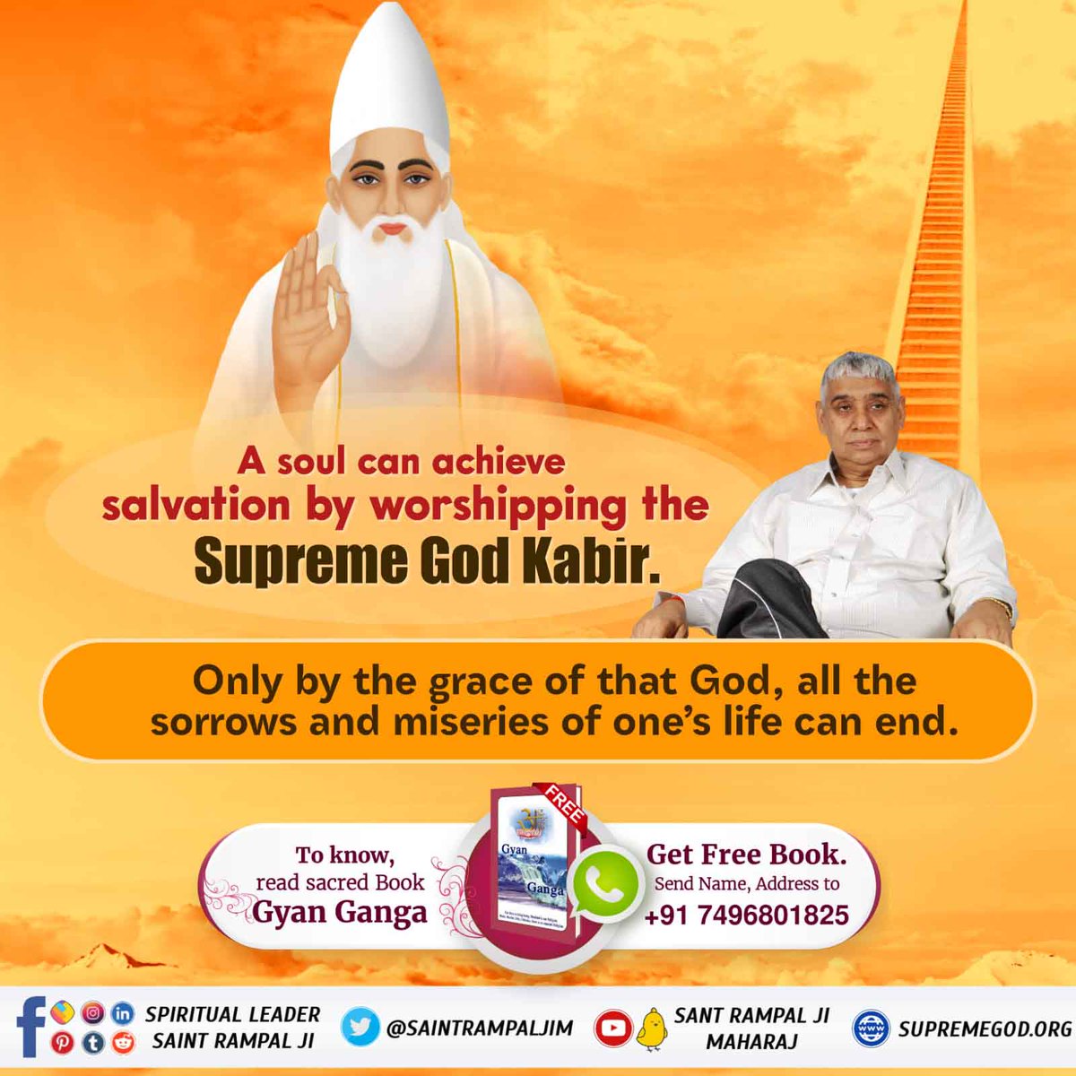 Lal_bahadurdas's tweet photo. #FreedomFromSocialEvils
A soul can achieve salvation by worshipping the Supreme God Kabir . 
Only by the grace of that God , all the sorrows and miseries of one's life can end .
#FreedomFromSocialEvils 
God Kabir https://t.co/lXnVQIqC8a