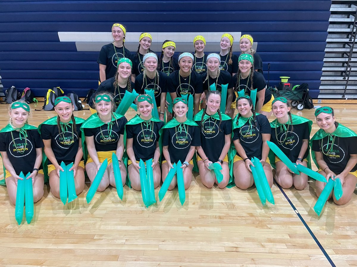 Howellpompon's tweet photo. Summer Recap Part 1💚This Summer we had the privilege to attend Mid American Pom’s Summer Camp. We earned 1st place every night, Knock your socks off night 1, 1st place for our original rountine, the showmanship award, and the most congenial team award!💚💛 https://t.co/YEXM9R3Fvc