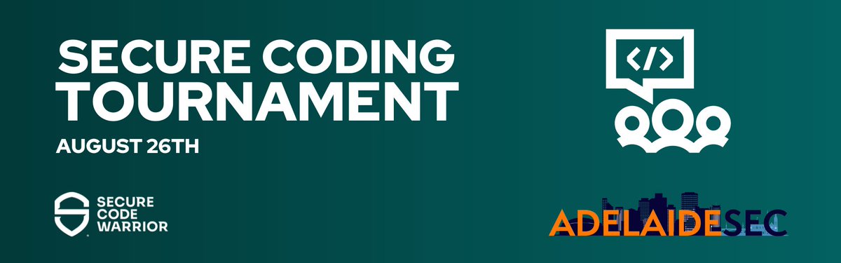 SecCodeWarrior's tweet photo. 📅 Hey Adelaide, we'll be at #AdelaideSec on August 26, and will run a tournament for those attending from 10:45AM - 3:30PM ACST. 👾
Put your skills to the test if you are there🤖 or just come say hello! 👏
#securecoding #tournament #devsecops https://t.co/vleHGjc5ZS