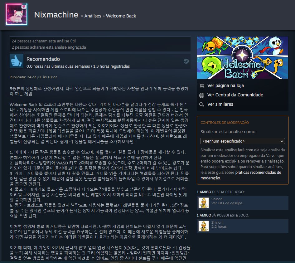 SliderGamesHq's tweet photo. First review for Welcome Back in a language I had to google translate!
It is very exciting to know that my baby has grown up and reached someone so far ^^ ❤️
#WelcomeBackGame #indiedev #indiegame https://t.co/g5CPDtW6Zz