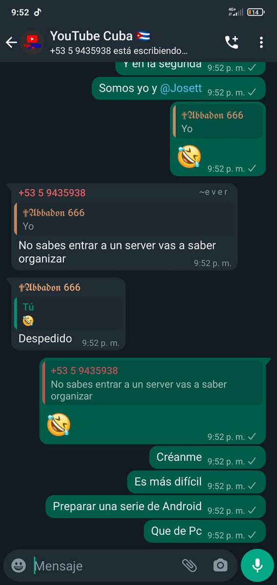 CubaKingdoms's tweet photo. Alguna vez te imaginaste esto??🤣,los miembros de @CubaKingdoms y los de @LokiSurvival2 en el mismo grupo de WhatsApp 🤣 https://t.co/F8Xm0DwkFY