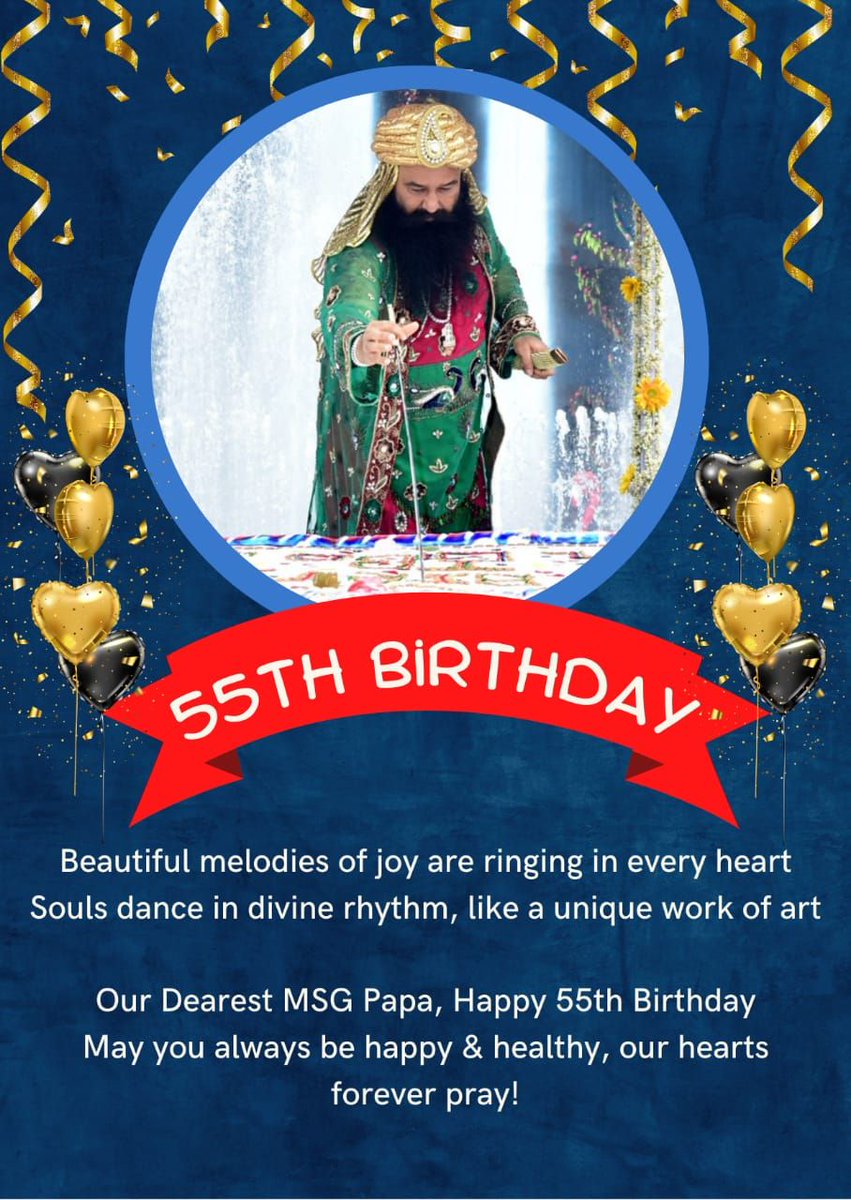 Humanity Warrior (@humanitywarior7) on Twitter photo Jubilation and Elation in every Heartโค๏ธ as today is Bday of True Spiritual Saint
Millions Congratulations to all on the Divine Incarnation Day ๐ of Saint <a href="/Gurmeetramrahim/">Dr.GURMEET RAM RAHIM</a> Ji.
DSS Volunteers #WishBdayWithWelfare Works #HappyBirthdayMSG ๐ ๐
#IndependenceDay
#AmritMahotsav Jubilation and Elation in every Heartโค๏ธ as today is Bday of True Spiritual Saint
Millions Congratulations to all on the Divine Incarnation Day ๐ of Saint <a href="/Gurmeetramrahim/">Dr.GURMEET RAM RAHIM</a> Ji.
DSS Volunteers #WishBdayWithWelfare Works #HappyBirthdayMSG ๐ ๐
#IndependenceDay
#AmritMahotsav